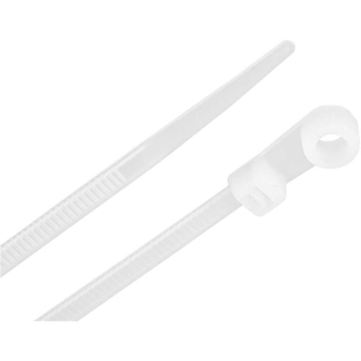 Abraçadeira Nylon para Parafusos 200 x 3,6 Branca 100 Peças Vonder - 5