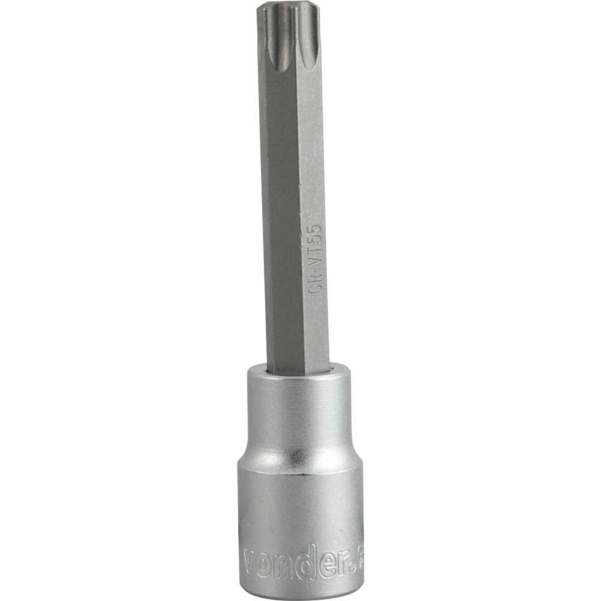 Soquete Hexalobular Encaixe 1/2'' Longo T55 Vonder - 1
