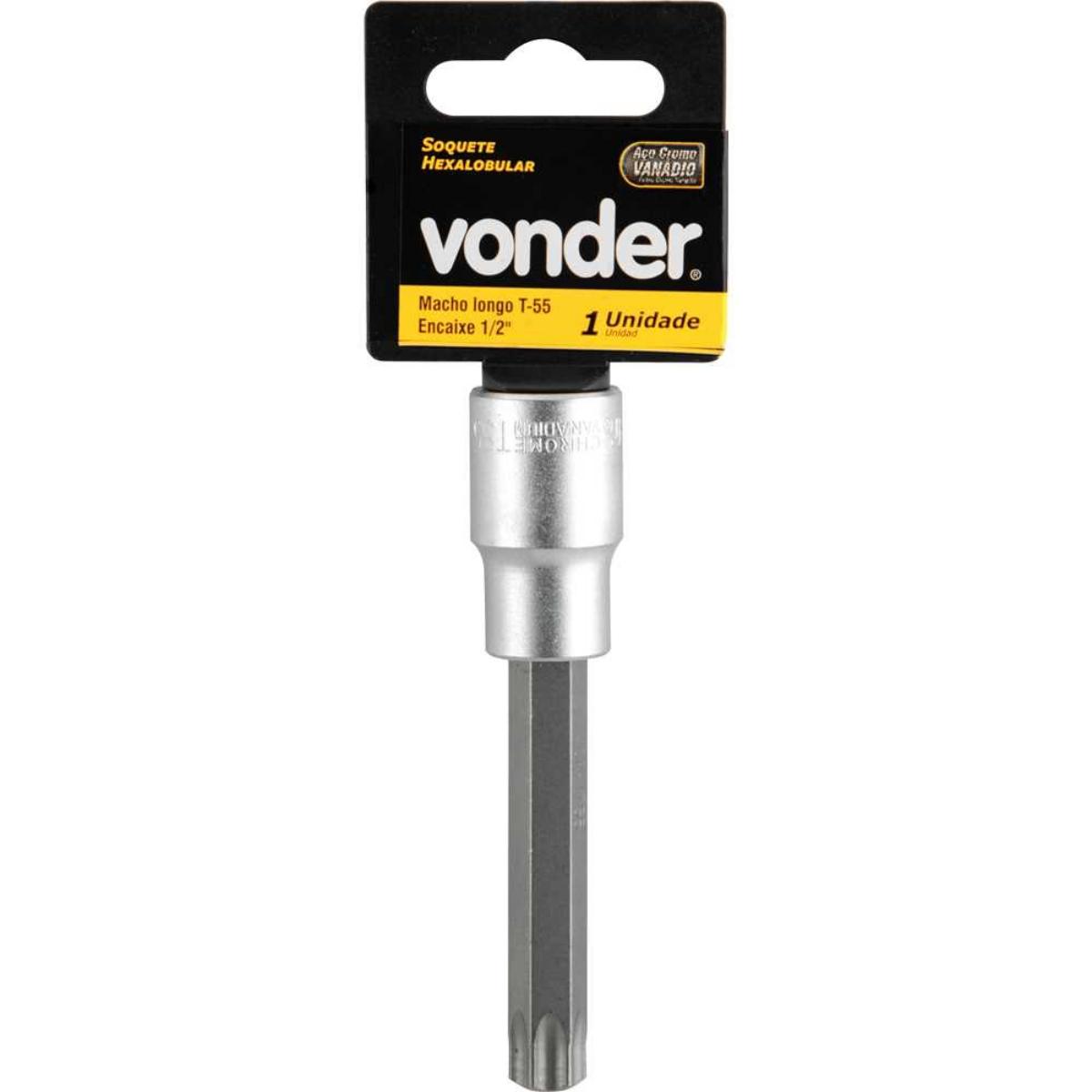 Soquete Hexalobular Encaixe 1/2'' Longo T55 Vonder - 4