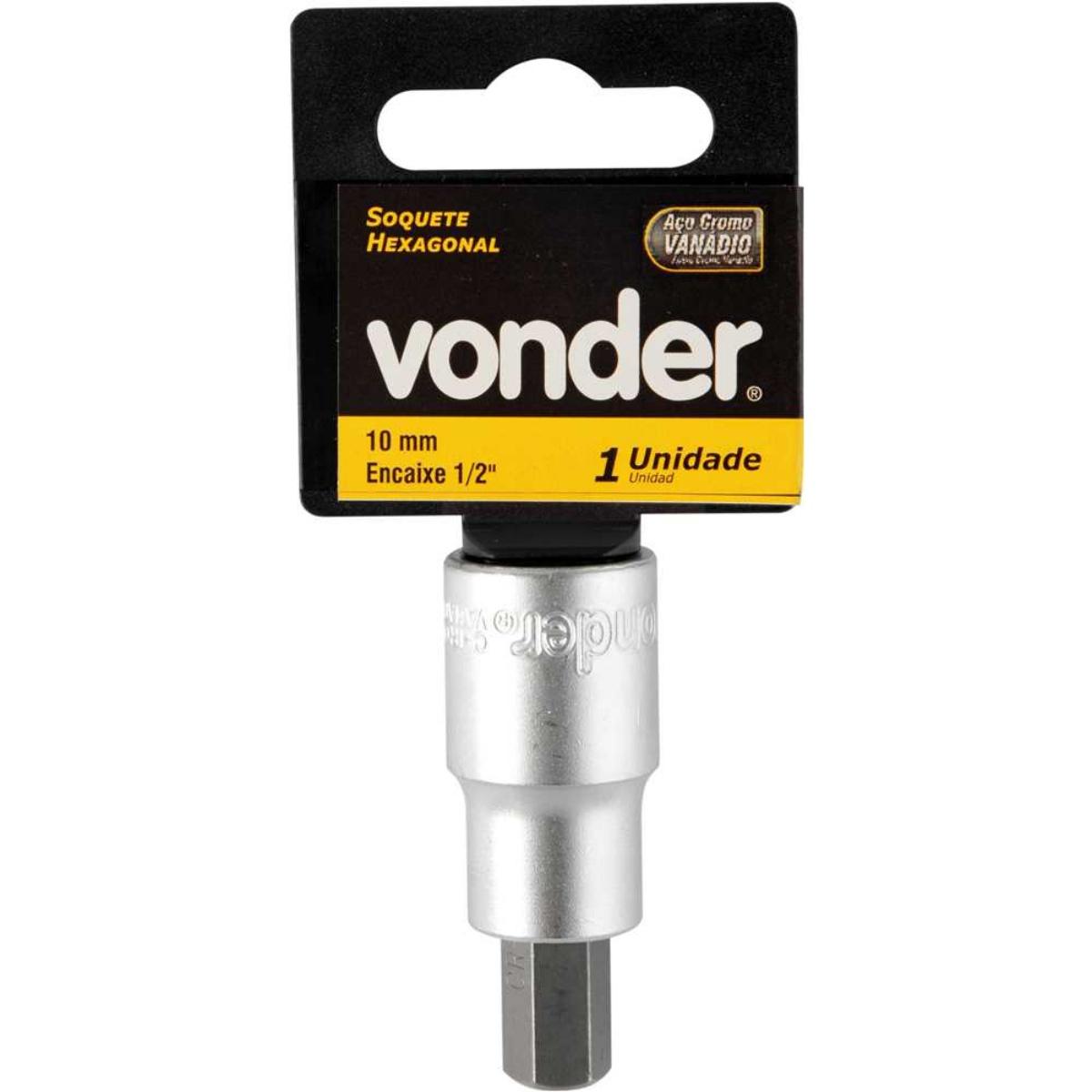 Soquete Hexagonal Encaixe 1/2'' 10 mm Vonder - 5