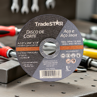 Disco de Corte 115 x 1,2 mm Furo 7/8" Aço e Inox Tradestar - 5