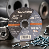 Disco de Corte 115 x 1,2 mm Furo 7/8" Aço e Inox Tradestar - 8