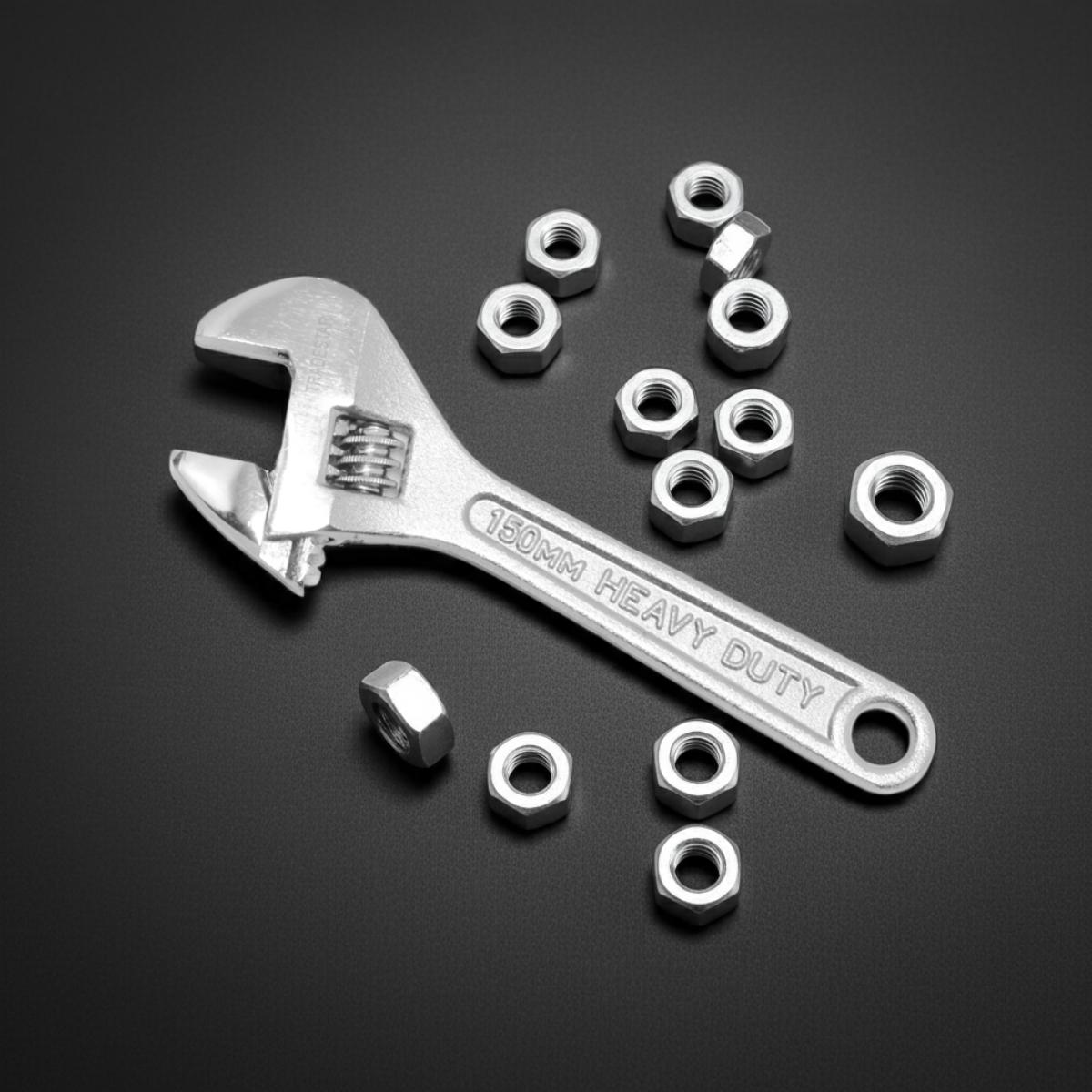 Chave Ajustável 6'' Aço Carbono Cromada Tradestar - 7