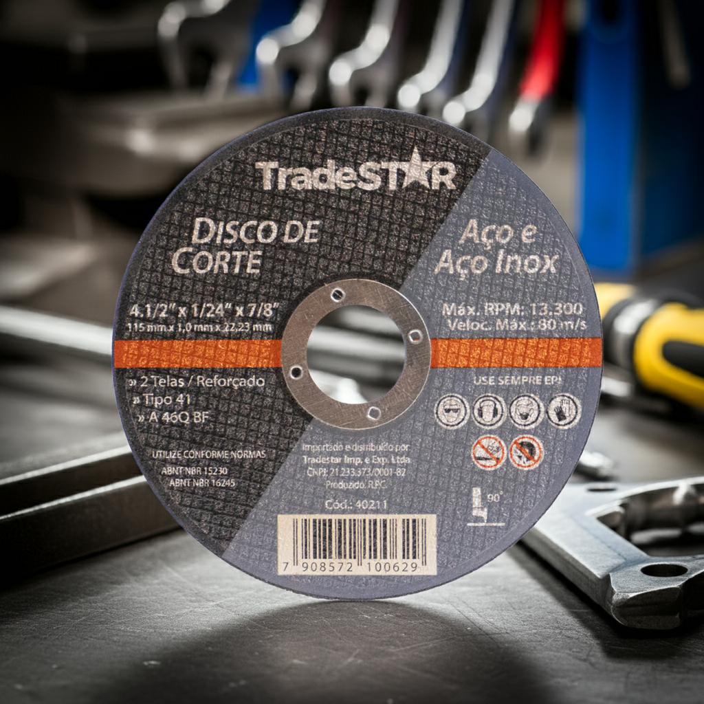 Disco de Corte 115 x 1 mm Furo 7/8" Aço e Inox Tradestar - 3