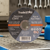 Disco de Corte 115 x 1 mm Furo 7/8" Aço e Inox Tradestar - 5