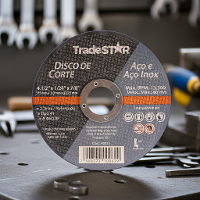 Disco de Corte 115 x 1 mm Furo 7/8" Aço e Inox Tradestar - 6