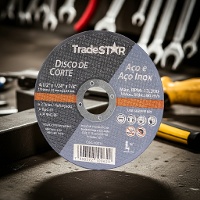 Disco de Corte 115 x 1 mm Furo 7/8" Aço e Inox Tradestar - 8