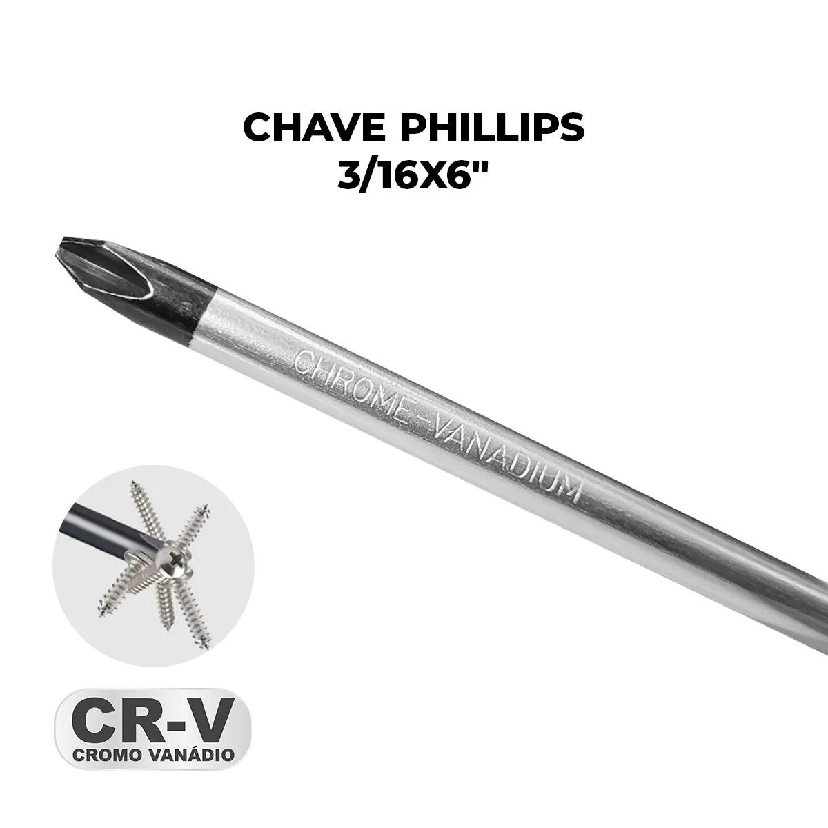 Chave Phillips 3/16 x 6'' CRV Tradestar - 6