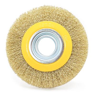Escova Circular 6 x 1'' Aço Latonado Ondulado Tradestar