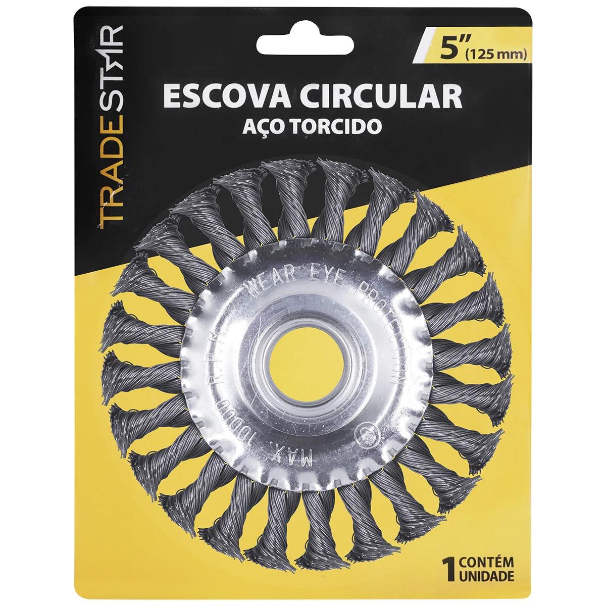 Escova Circular 5'' Aço Torcido Tradestar - 4