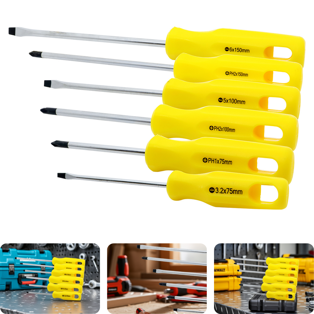 Jogo Chaves Fenda Phillips 6 Peças CR-V Tradestar - 1