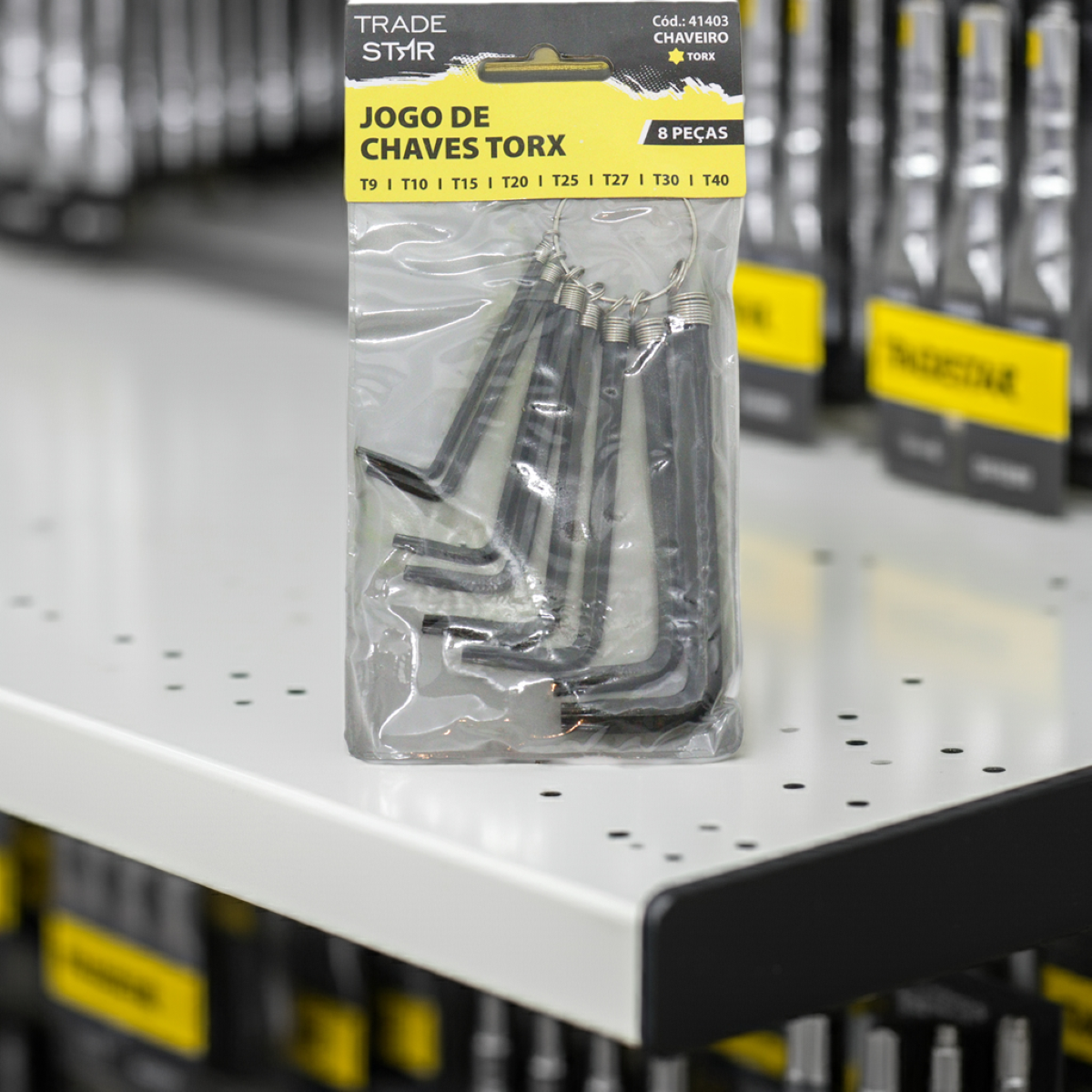 Jogo Chave Torx T9 - T40 Chaveiro 8 Peças Tradestar - 6
