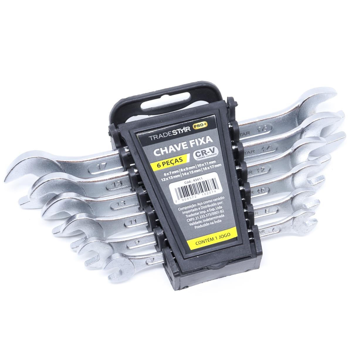 Jogo Chave Fixa 6-17 mm 6 Peças CR-V Tradestar - 7