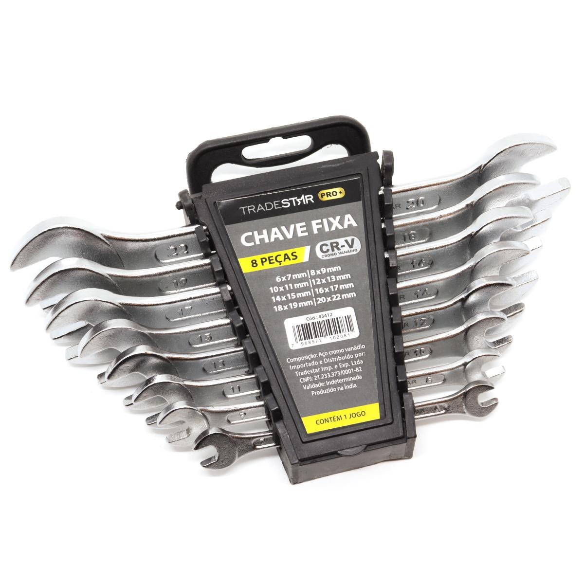 Jogo Chave Fixa 6 - 22 mm 8 Peças CR-V Tradestar - 3
