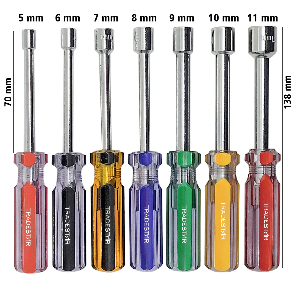 Jogo Chave Canhão 5 - 11 mm 7 Peças Aço Carbono Tradestar - 2