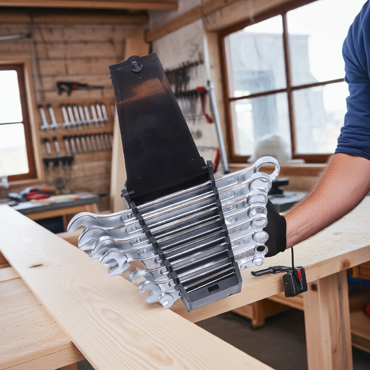 Jogo Chave Combinada 6 - 17 mm 8 Peças Aço Carbono Tradestar - 8