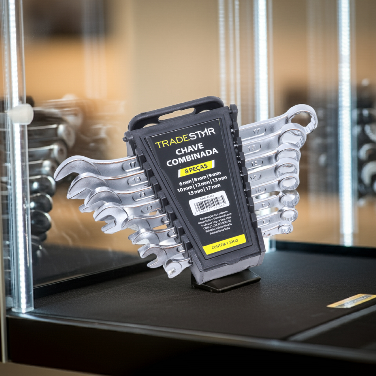 Jogo Chave Combinada 6 - 17 mm 8 Peças Aço Carbono Tradestar - 9
