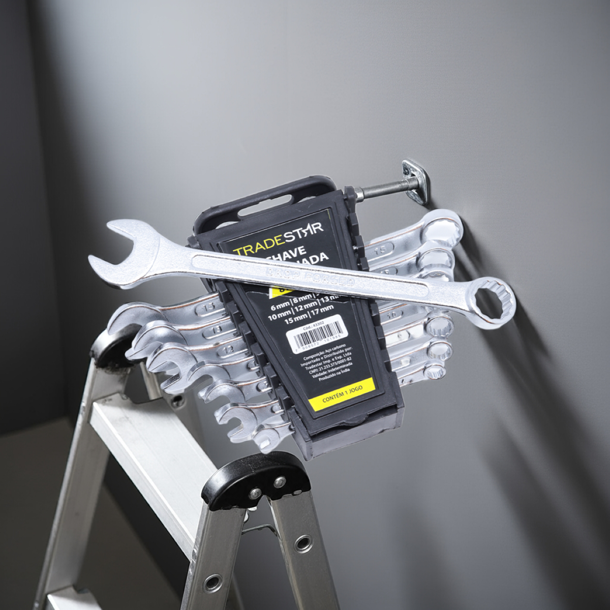 Jogo Chave Combinada 6 - 17 mm 8 Peças Aço Carbono Tradestar - 10