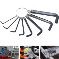 Jogo Chave Allen 1,5 mm - 8,0 mm Chaveiro 8 Peças Tradestar - 1