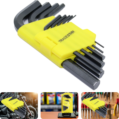 Jogo Chave Allen 1,5 - 10 mm Curto 9 Peças CR-V Tradestar