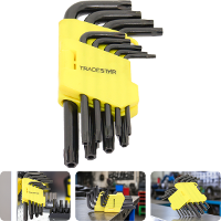 Jogo Chave Torx T10 - T50 Curto 9 Peças CR-V Tradestar - 1