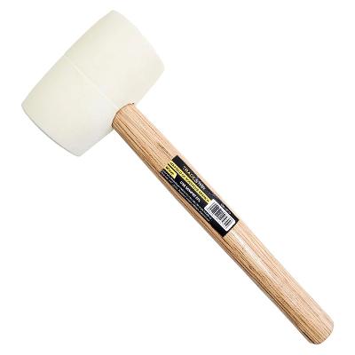 Martelo de Borracha 60 mm Branco Cabo Madeira Tradestar