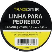 Linha Pedreiro Nylon 0,8 mm 100 Metros Laranja Tradestar - 3