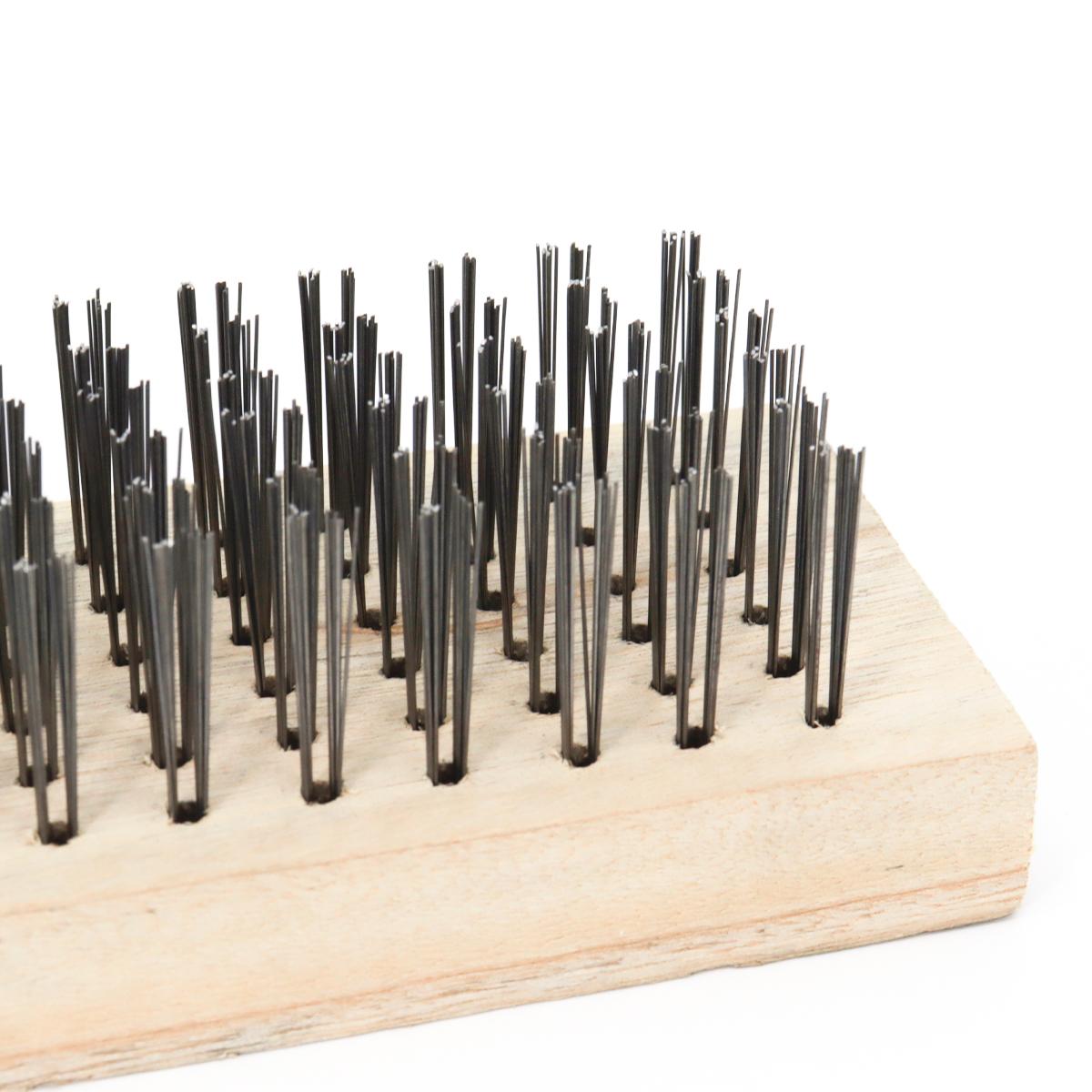 Escova Manual de Aço 6 x 19 cm com Cabo de Madeira Tradestar - 4