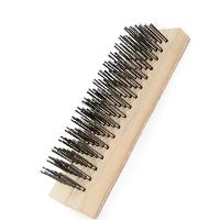 Escova Manual de Aço 6 x 19 cm com Cabo de Madeira Tradestar - 2