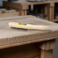 Escova Manual Aço 5 x 15 cm Cabo Madeira Tradestar - 5