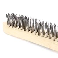 Escova Manual Aço 4 x 15 cm Cabo Madeira Tradestar