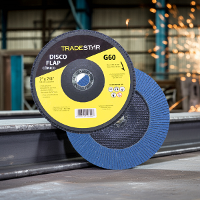 Disco Flap 180 mm G60 Fibra Cônico Azul Aço e Inox Tradestar