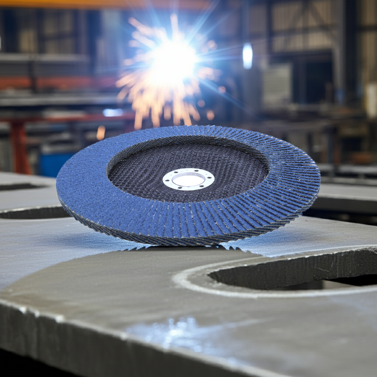 Disco Flap 180 mm G50 Fibra Cônico Azul Aço e Inox Tradestar - 2