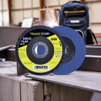 Disco Flap 115 mm G60 Fibra Reto Azul Aço e Inox Tradestar - 6