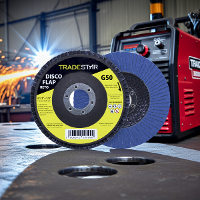 Disco Flap 115 mm G50 Fibra Reto Azul Aço e Inox Tradestar