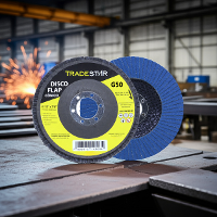 Disco Flap 115 mm G50 Fibra Conico Azul Aço e Inox Tradestar - 2