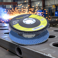 Disco Flap 115 mm G40 Fibra Cônico Azul Aço e Inox Tradestar - 2