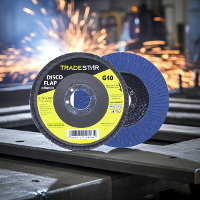 Disco Flap 115 mm G40 Fibra Cônico Azul Aço e Inox Tradestar - 8