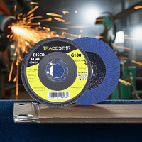 Disco Flap 115 mm G100 Fibra Conico Azul Aço e Inox Tradestar - 6