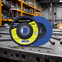 Flap Disc 115 mm G40 Fibra Reto Azul Aço e Inox Tradestar