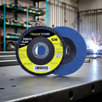 Flap Disc 115 mm G40 Fibra Reto Azul Aço e Inox Tradestar - 6