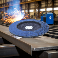 Disco Flap 180 mm G80 Fibra Cônico Azul Aço e Inox Tradestar - 7