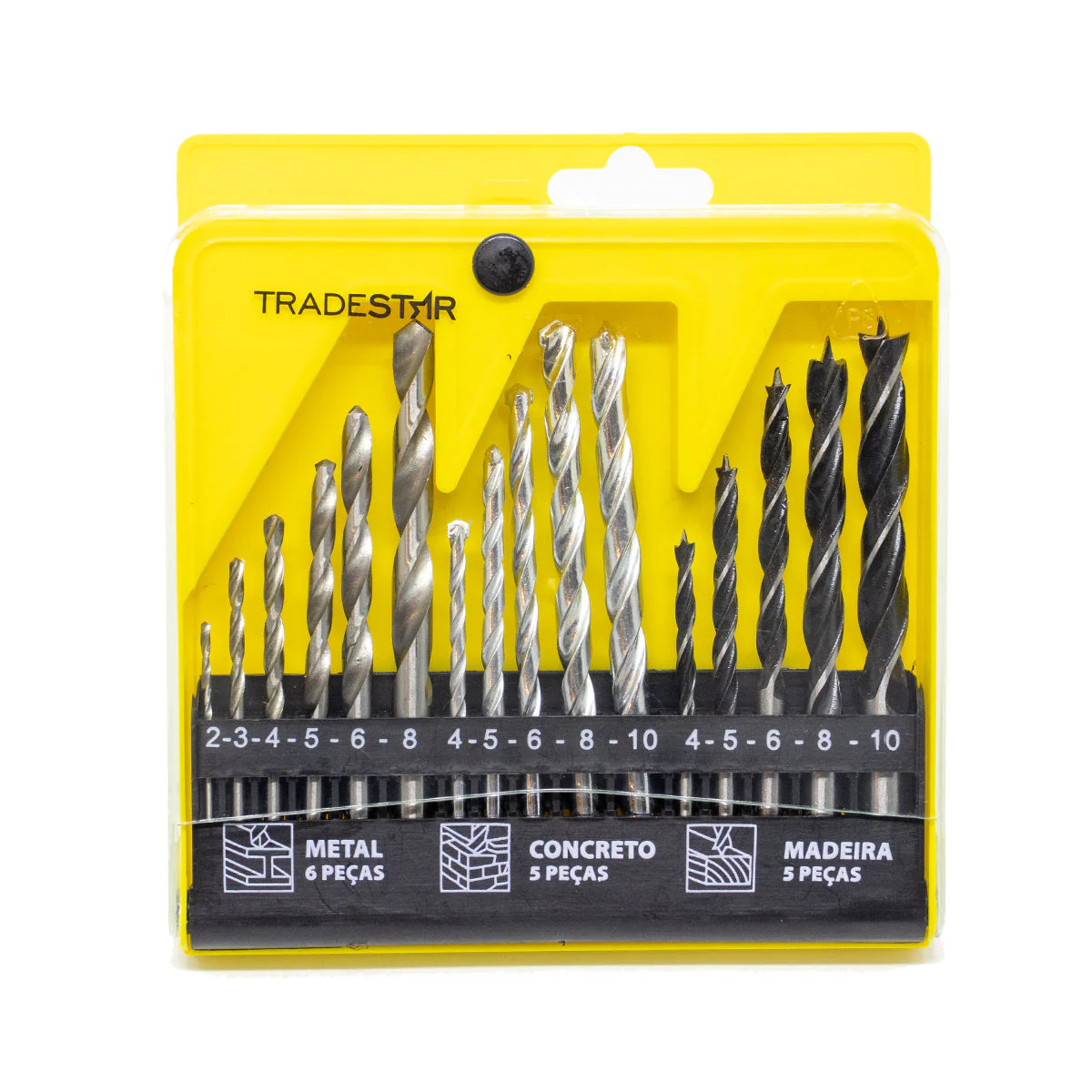 Jogo Brocas Concreto Madeira Metal 16 Peças Tradestar - 7