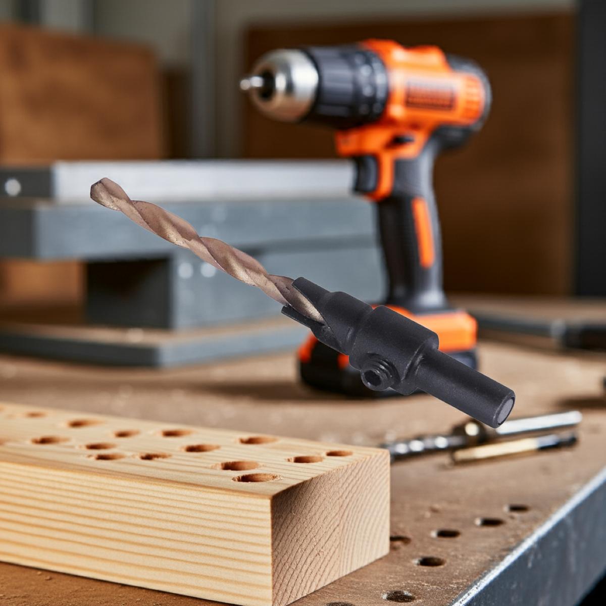 Jogo Broca com Escareador 6 - 14 mm para Madeira 6 Peças Tradestar - 3