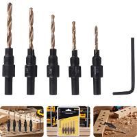 Jogo Broca com Escareador 6 - 14 mm para Madeira 6 Peças Tradestar - 1