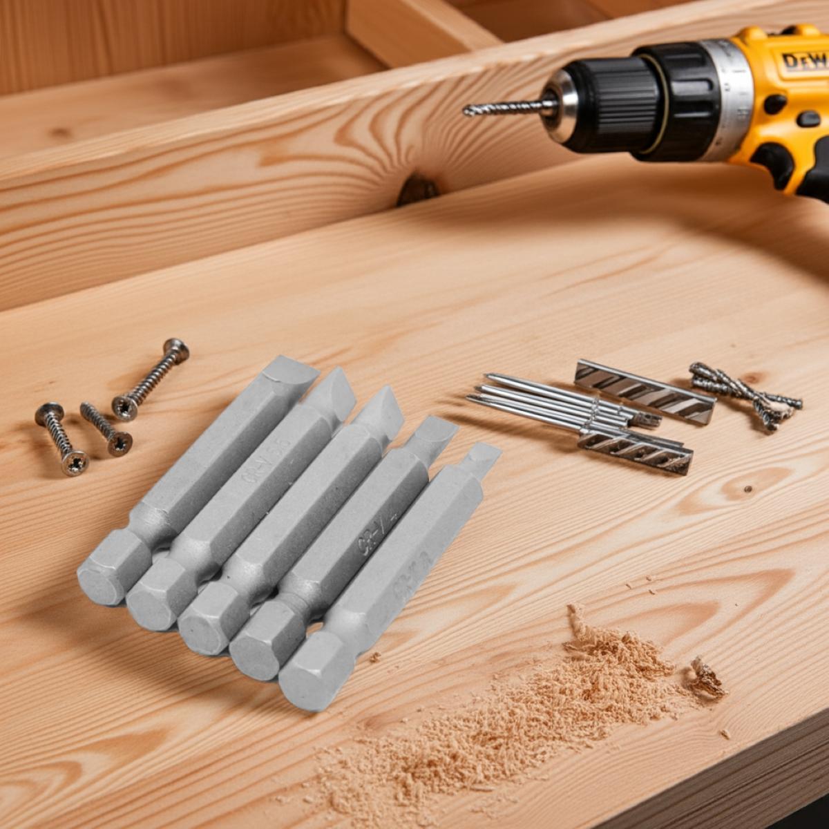 Jogo Bits Fenda 1/4'' 50 mm 5 Peças Tradestar - 3