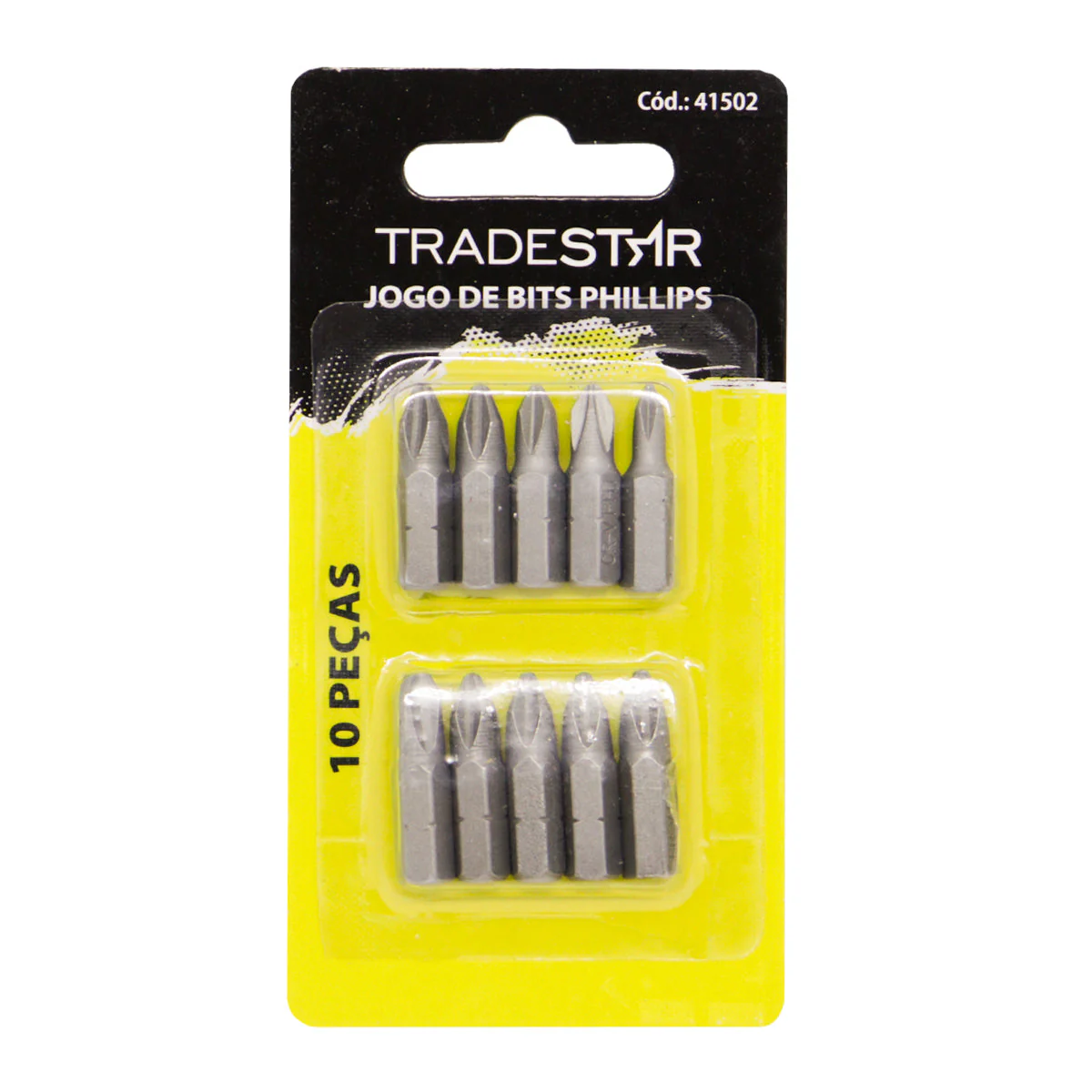 Jogo Bits Phillips 1/4'' 25 mm 10 Peças Tradestar - 7
