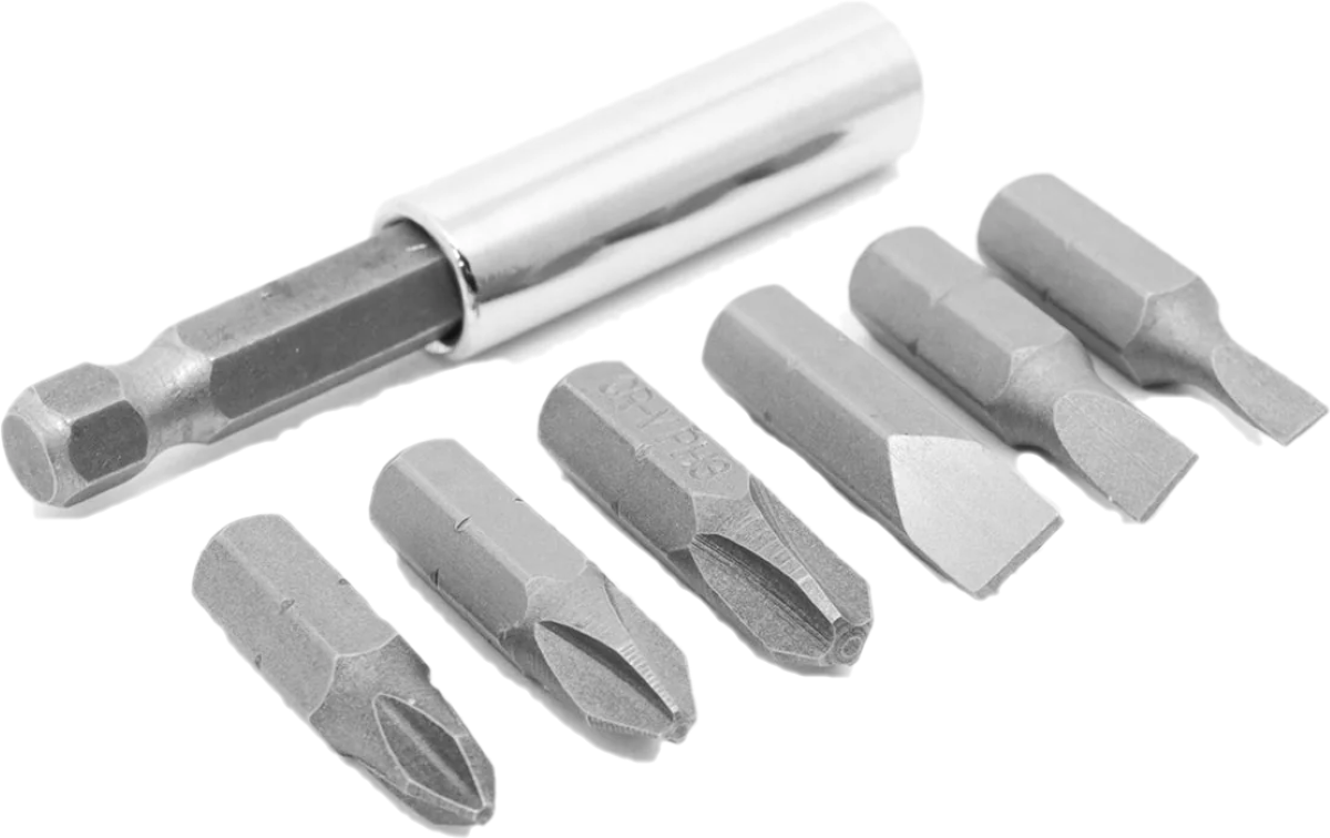 Jogo Bits Fenda Phillips Adaptador Magnético 7 Peças Tradestar - 8