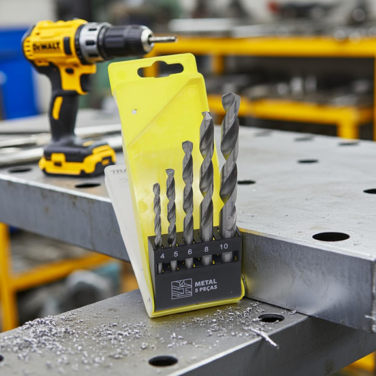 Jogo Broca Metal 4 - 10 mm HSS 5 Peças Tradestar - 3
