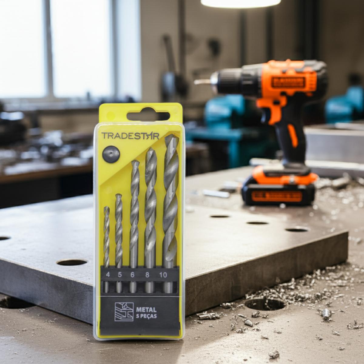 Jogo Broca Metal 4 - 10 mm HSS 5 Peças Tradestar - 4
